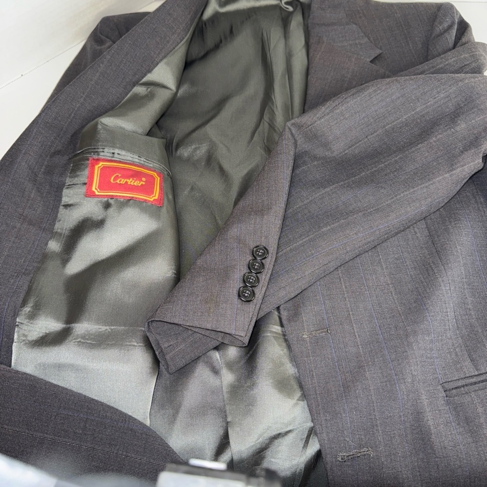 Cartier Gray Sport Coat Classic Wool-Blend Blazer